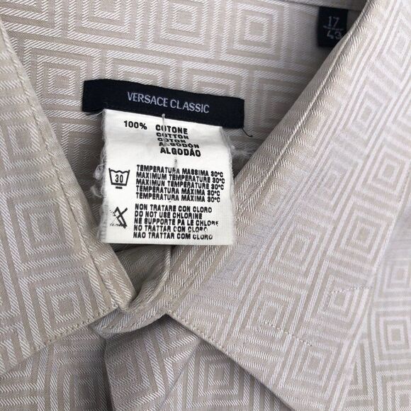 RARE Versace Shirt Big Logo Patterned Dress Shirt - Picture 8 of 12